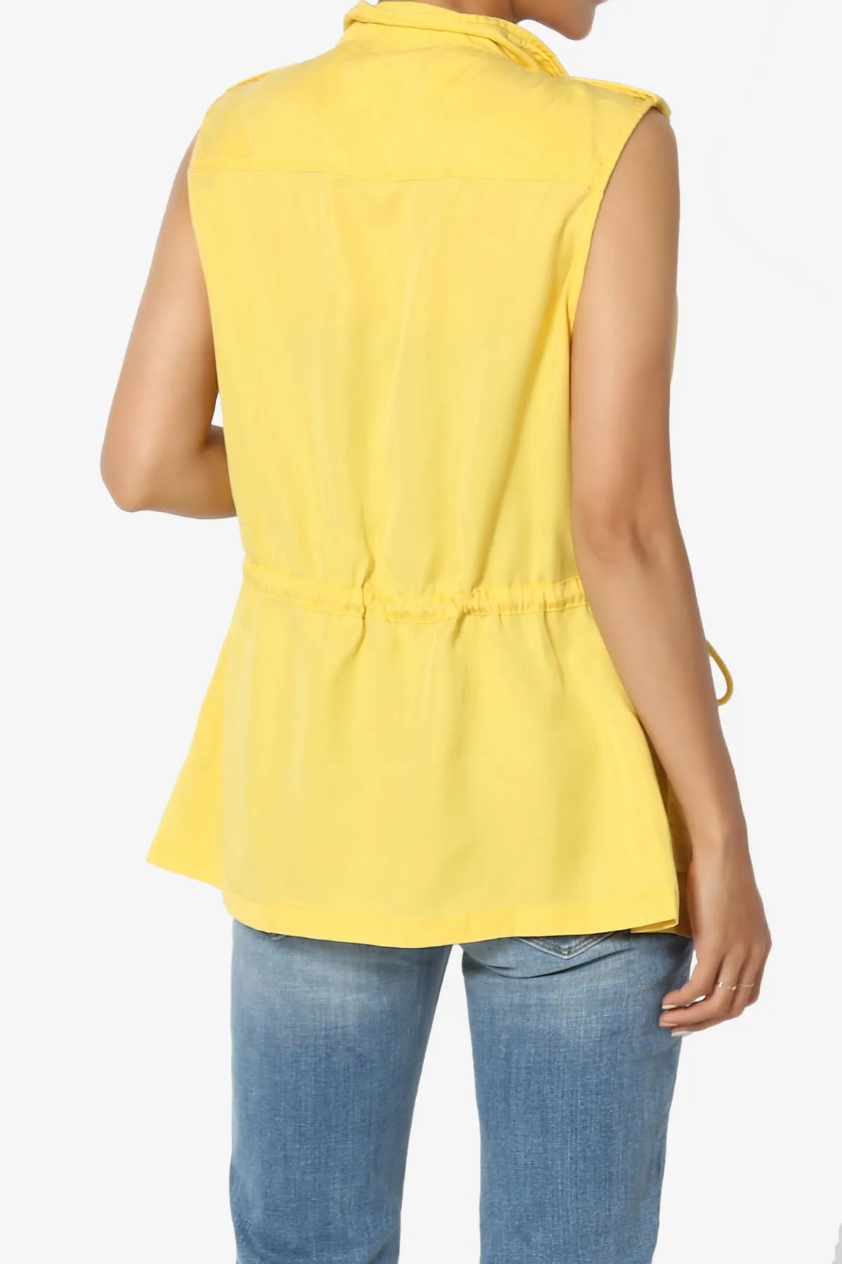 Noah Sleeveless Tencel Utility Jacket