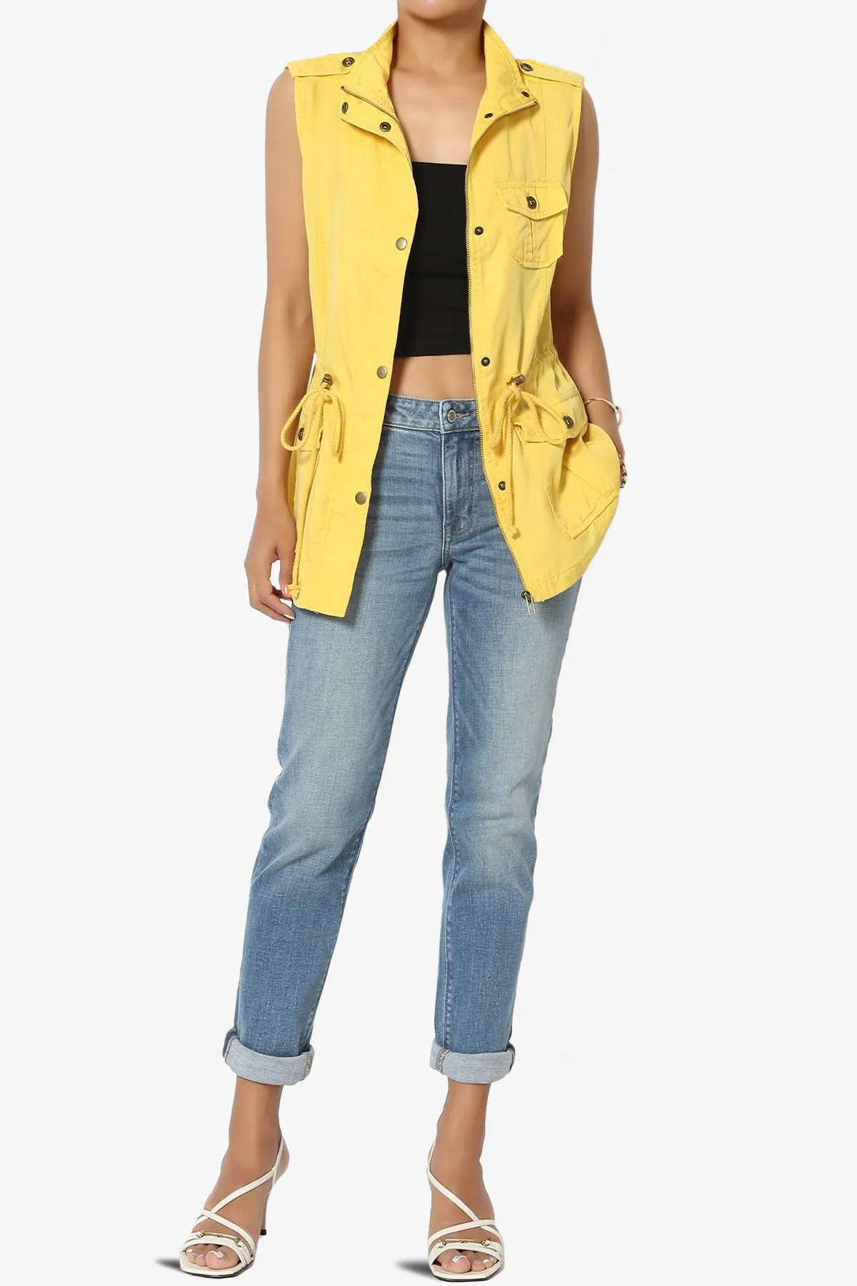 Noah Sleeveless Tencel Utility Jacket