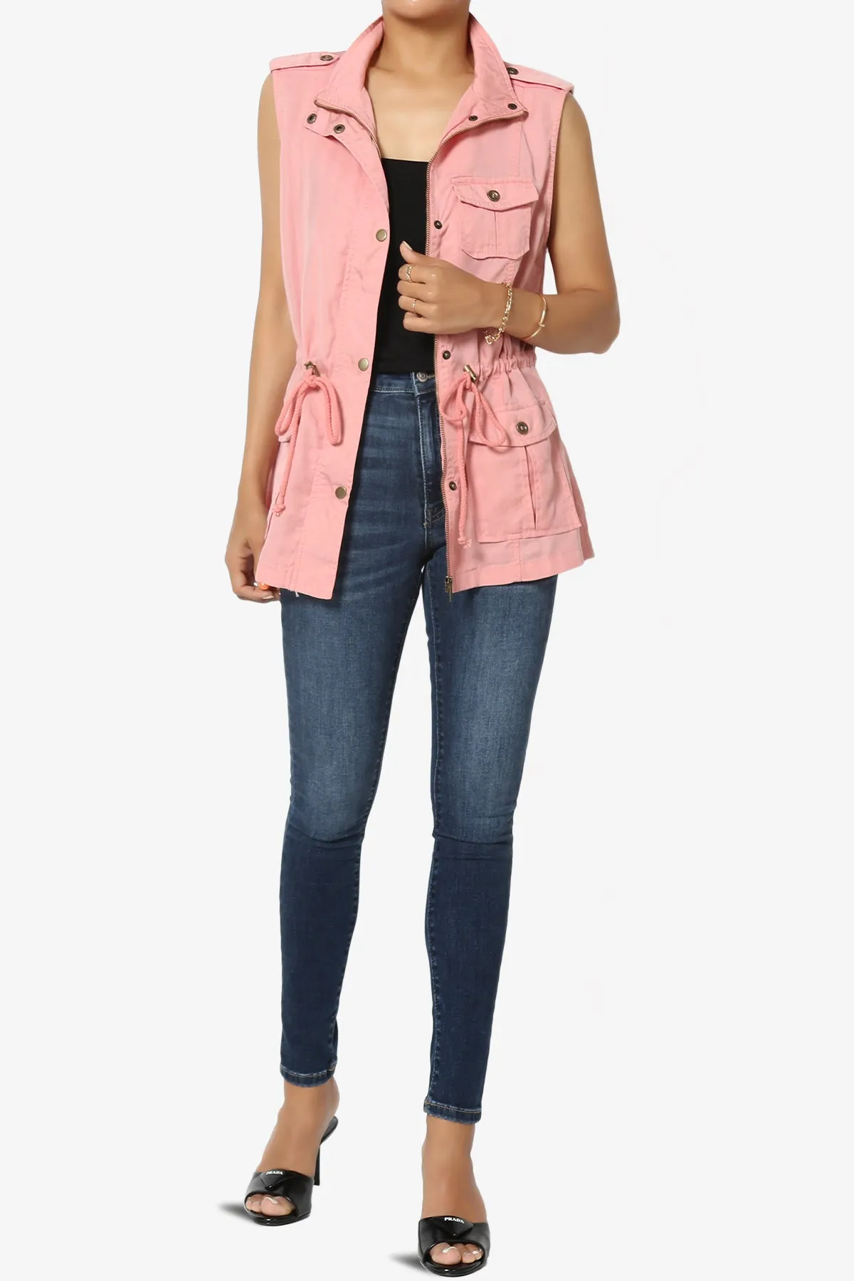 Noah Sleeveless Tencel Utility Jacket