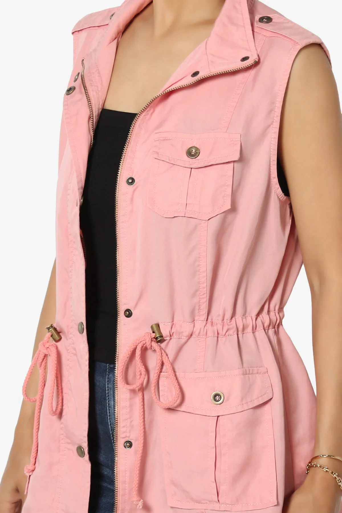 Noah Sleeveless Tencel Utility Jacket