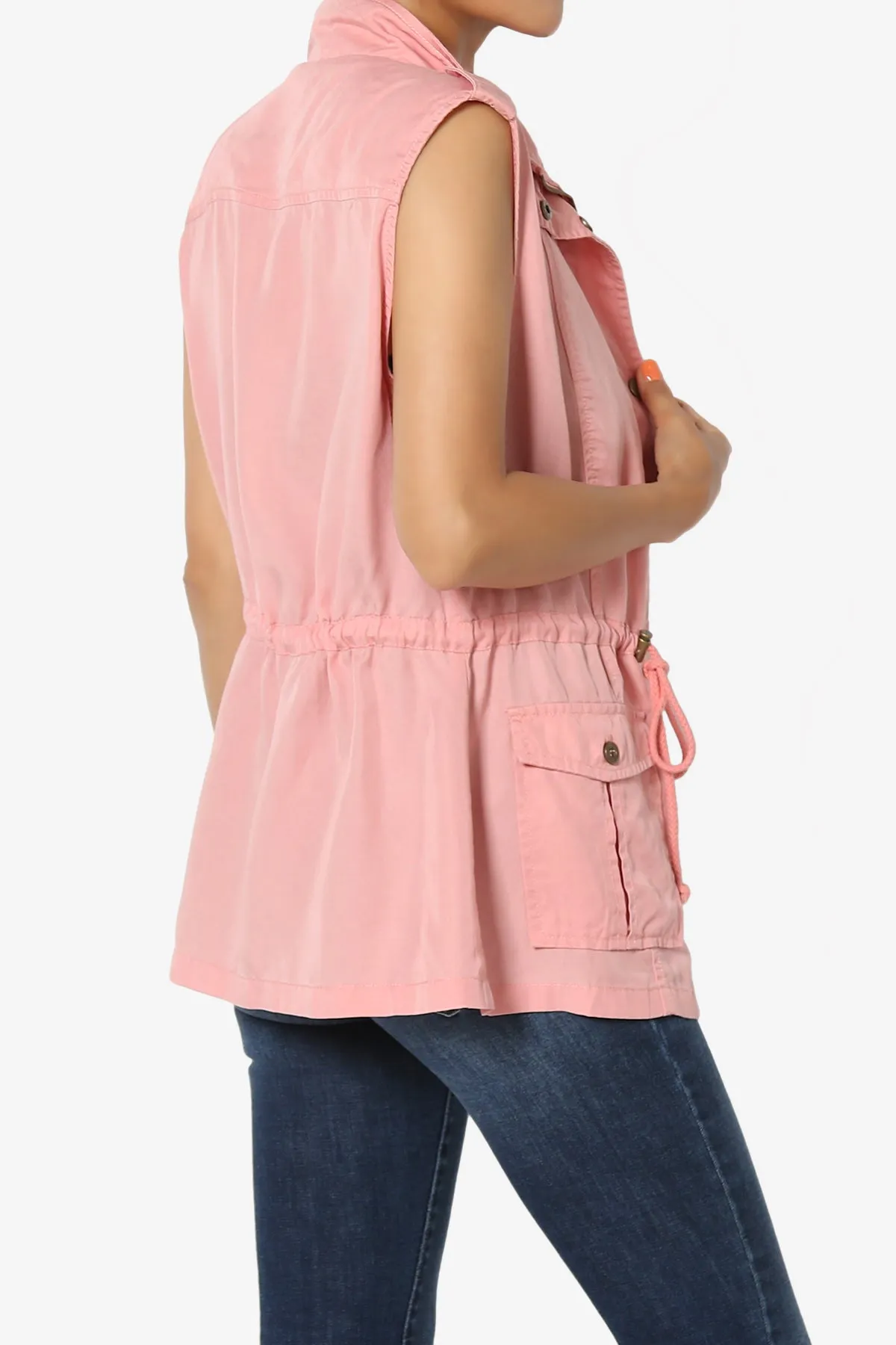 Noah Sleeveless Tencel Utility Jacket