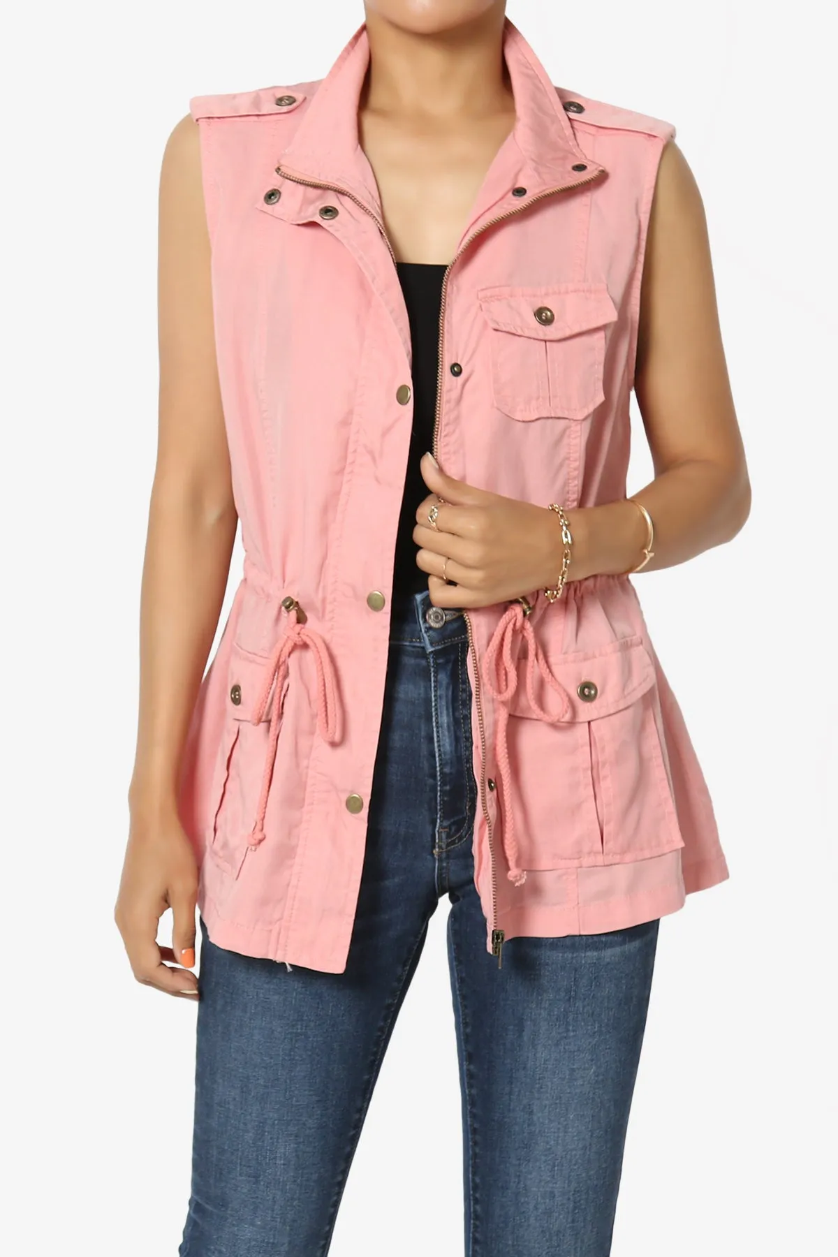 Noah Sleeveless Tencel Utility Jacket