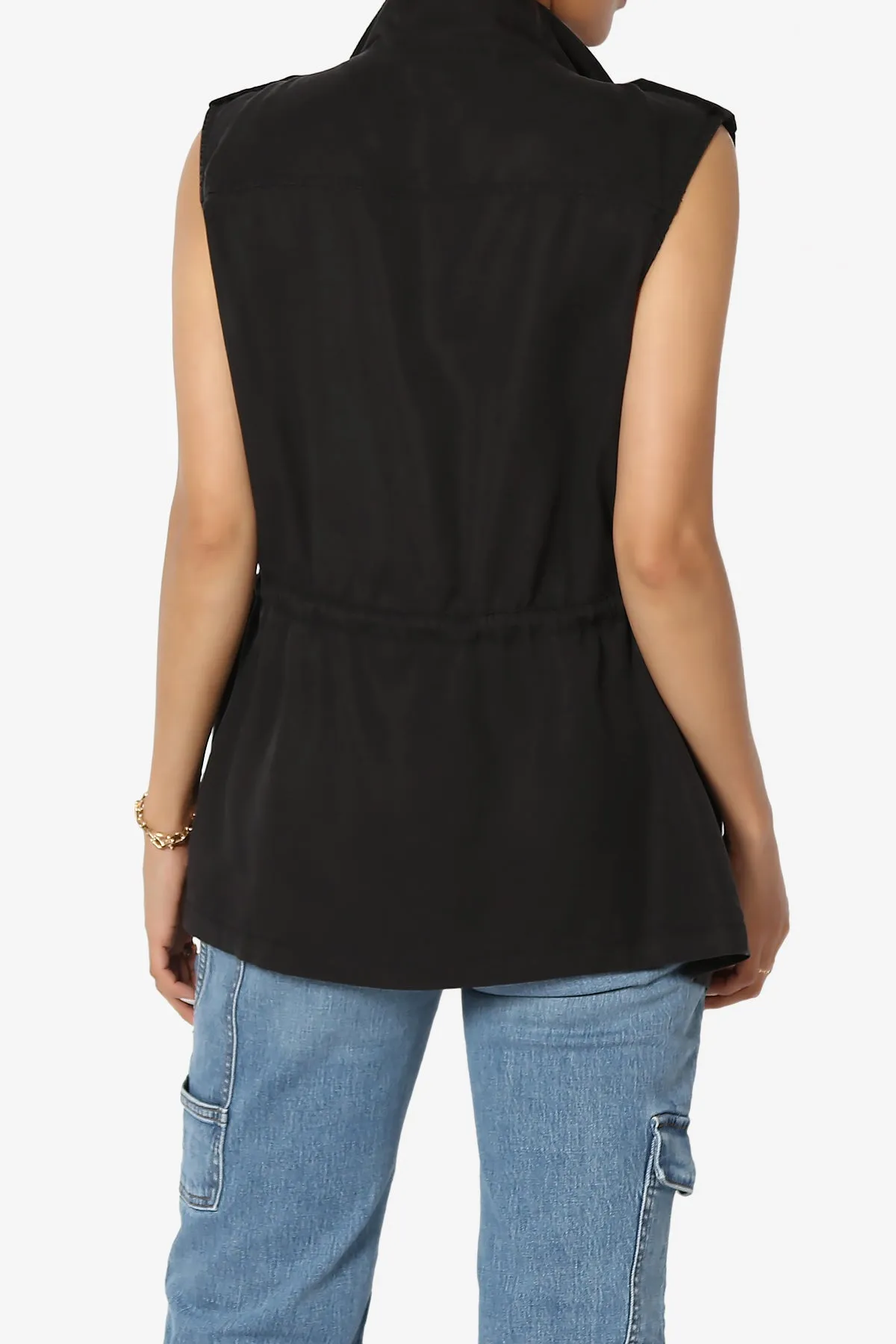 Noah Sleeveless Tencel Utility Jacket