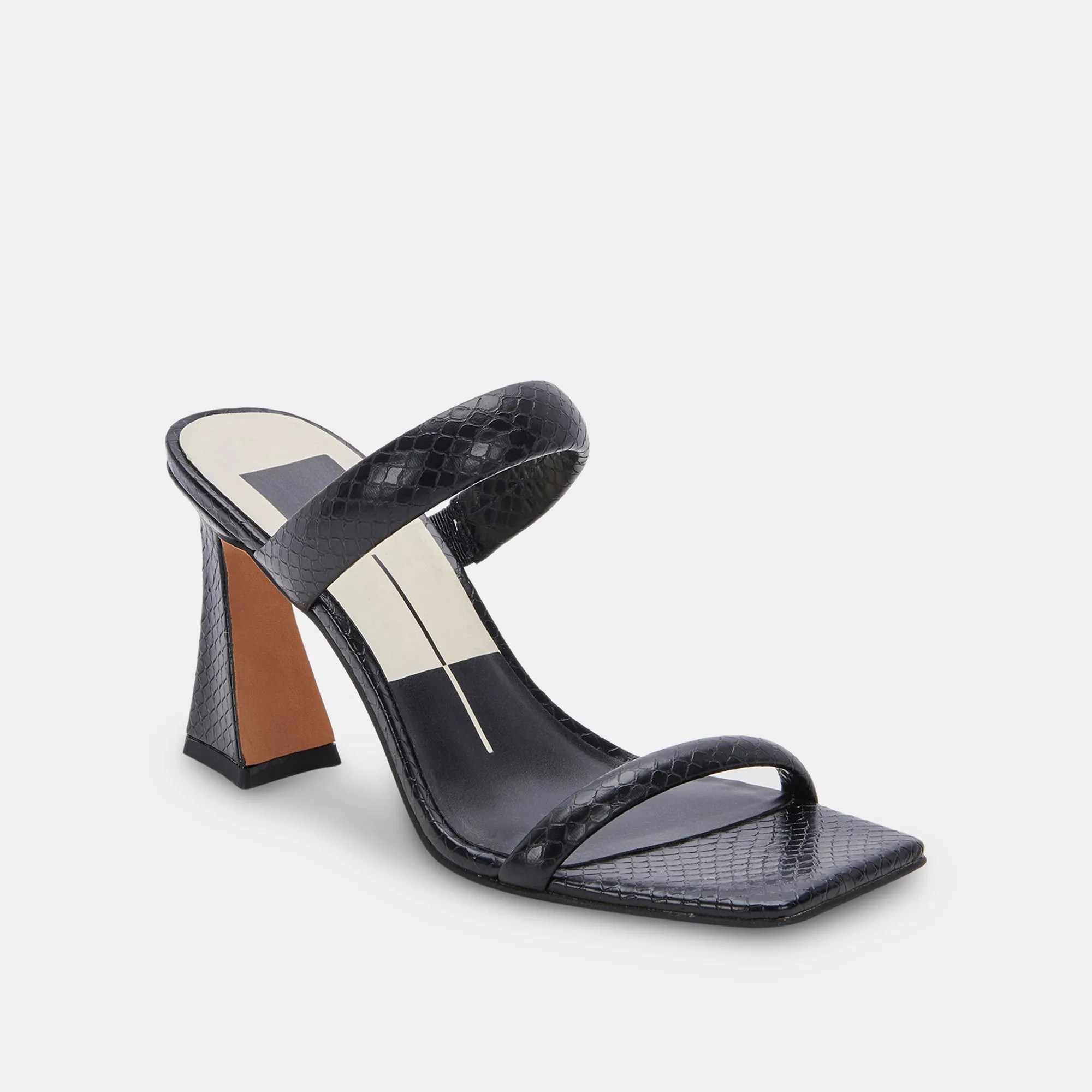 NOVAH HEELS BLACK EMBOSSED STELLA