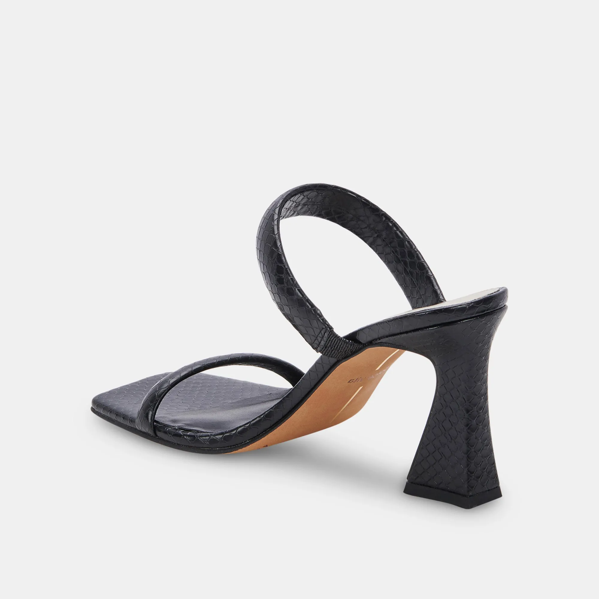 NOVAH HEELS BLACK EMBOSSED STELLA