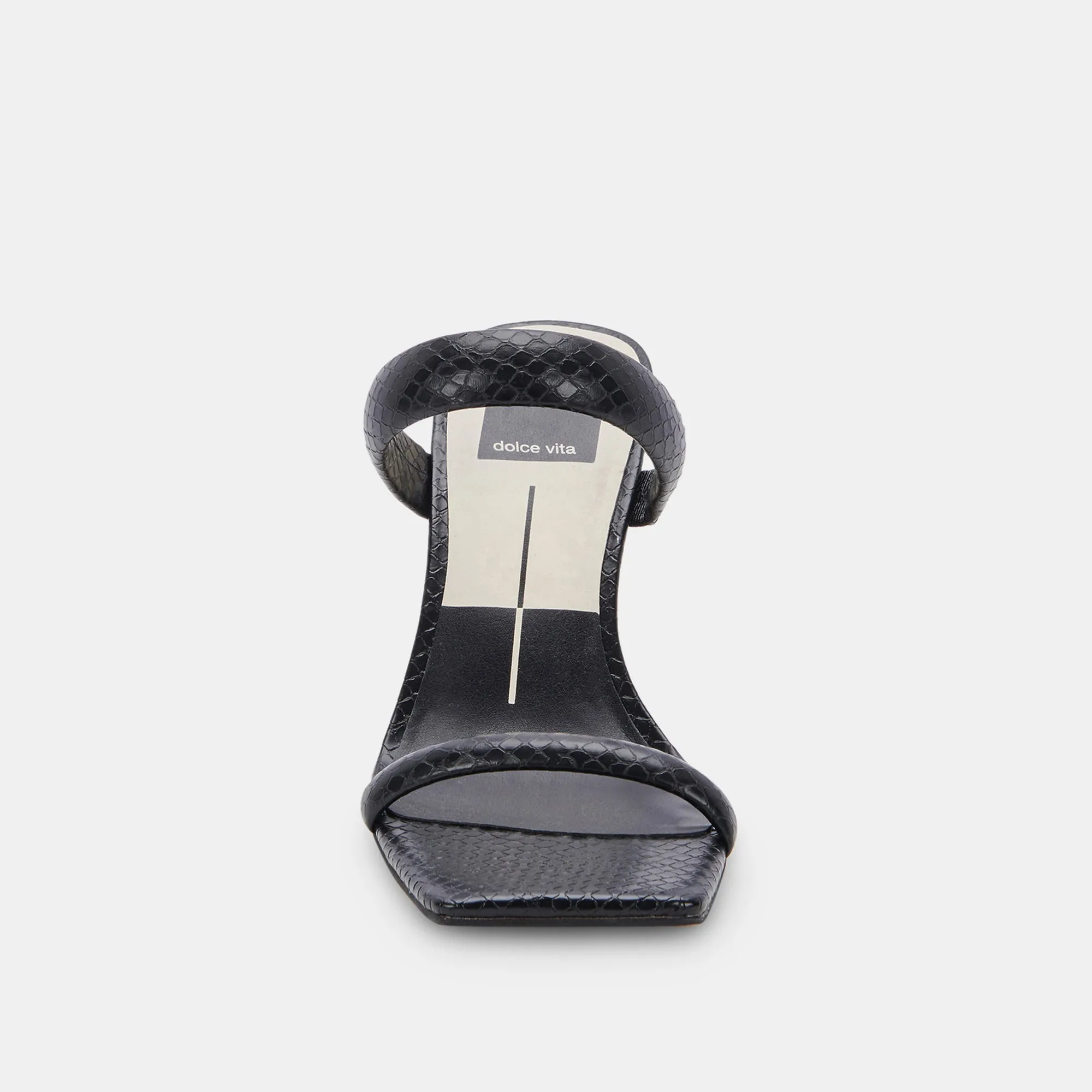 NOVAH HEELS BLACK EMBOSSED STELLA