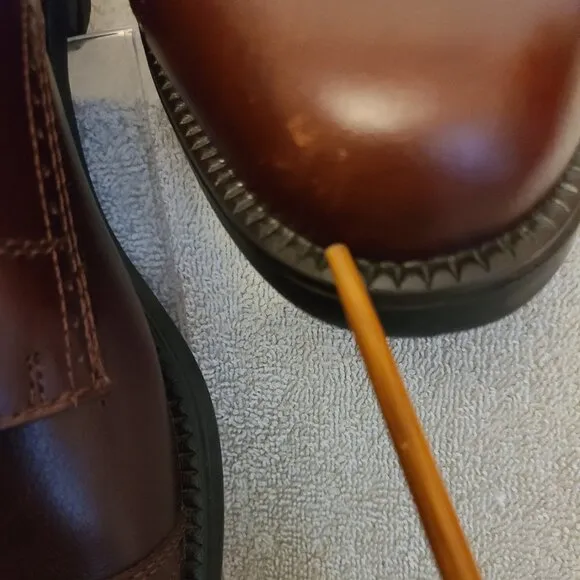 NUNN BUSH MENS CAP -TOE OXFORD BROWN LEATHER 8 1/2 MEDIUM