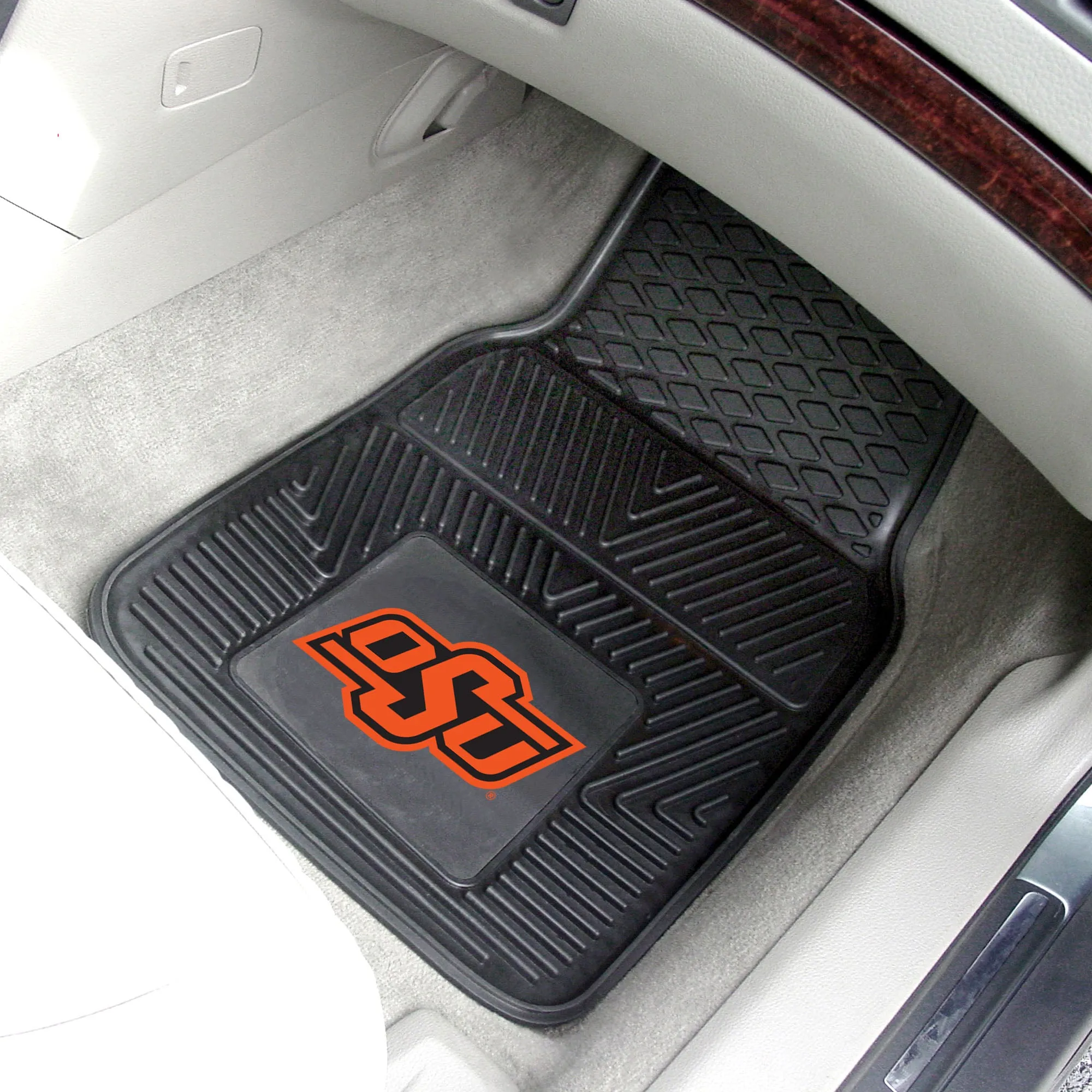 Oklahoma State University 2-pc Vinyl Car Mat Set