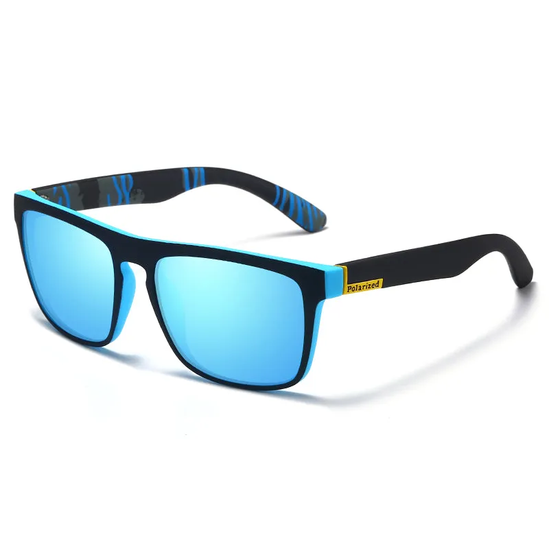 OOLVS Outdoor Sports Sunglasses Polycarbonate Square Frame UV400 HD Polarized Mirrored Lens Men's Women's Casual Driving Classic Sun Glasses Fashion Casual Cycling Gafas De Sol MS173-3N