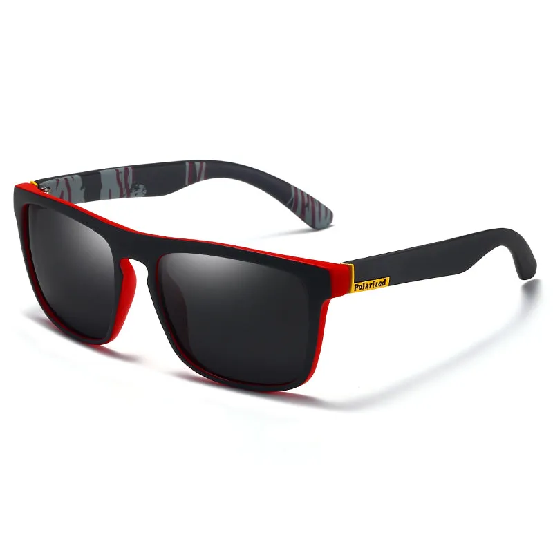 OOLVS Outdoor Sports Sunglasses Polycarbonate Square Frame UV400 HD Polarized Mirrored Lens Men's Women's Casual Driving Classic Sun Glasses Fashion Casual Cycling Gafas De Sol MS173-3N