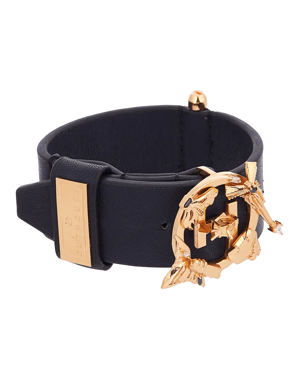 Outhouse   -   OH Series O.H. V Oxford Blue Leather Bracelet