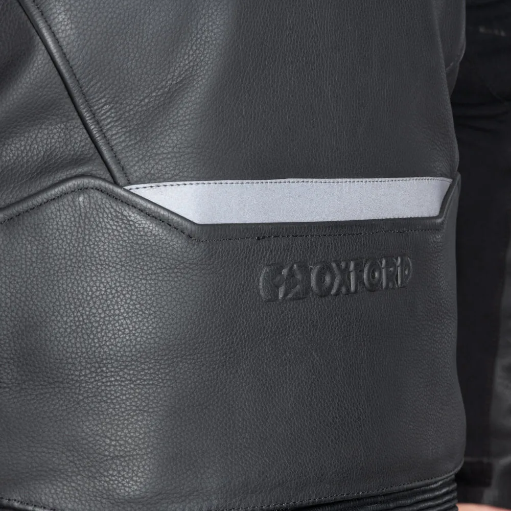 Oxford Cypher 1.0 Leather Jacket Black / White / Red