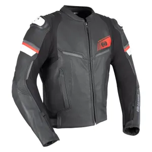 Oxford Cypher 1.0 Leather Jacket Black / White / Red