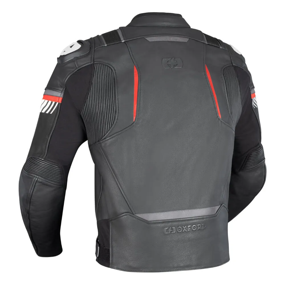 Oxford Cypher 1.0 Leather Jacket Black / White / Red
