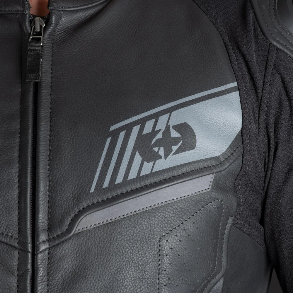 Oxford Cypher 1.0 Leather Jacket Black / White / Red