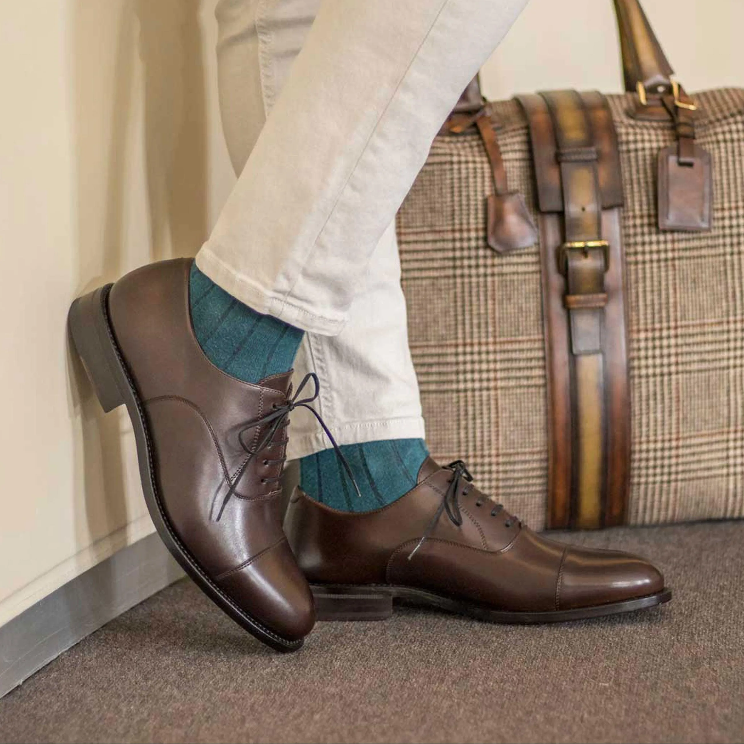 Oxford dark brown box calf