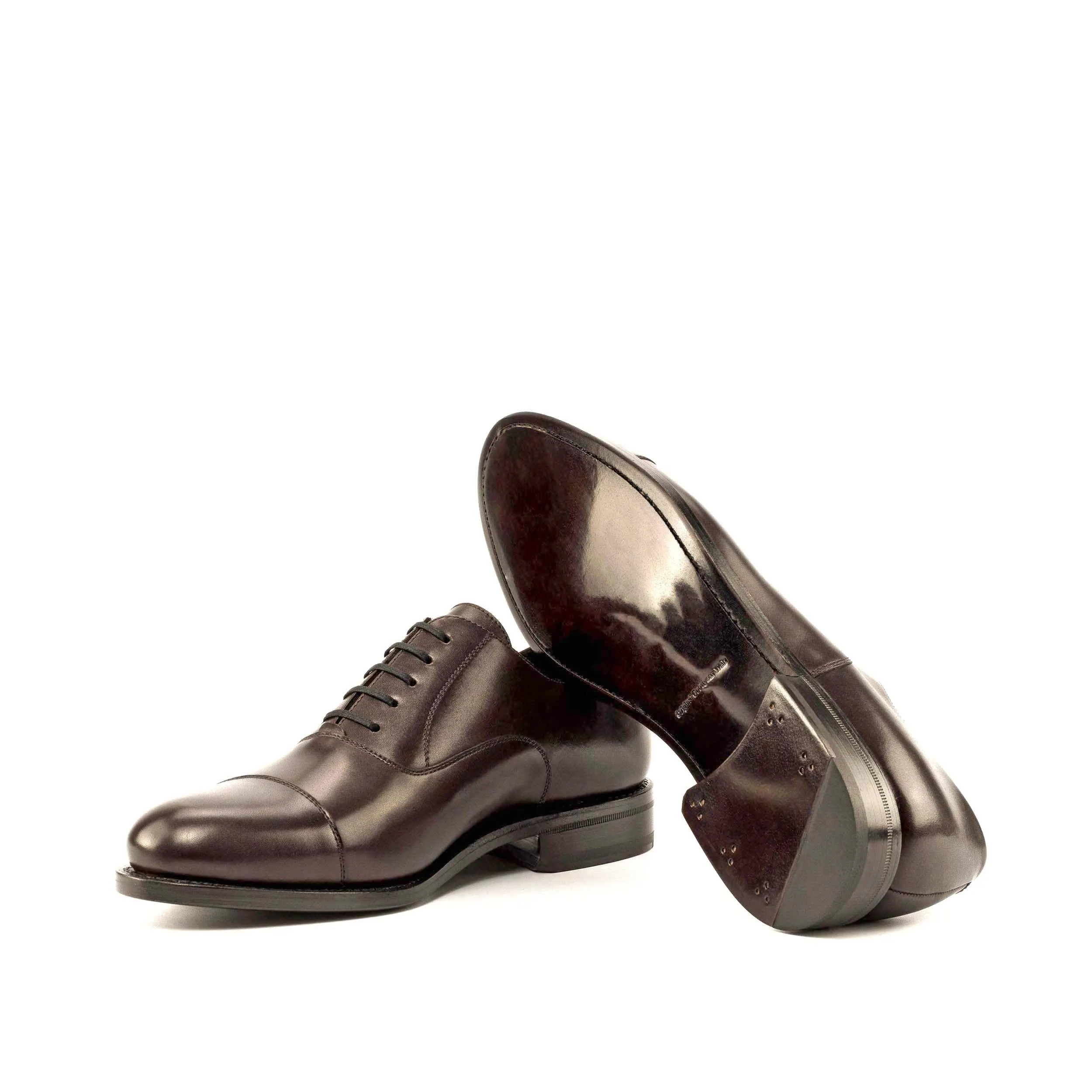 Oxford dark brown box calf
