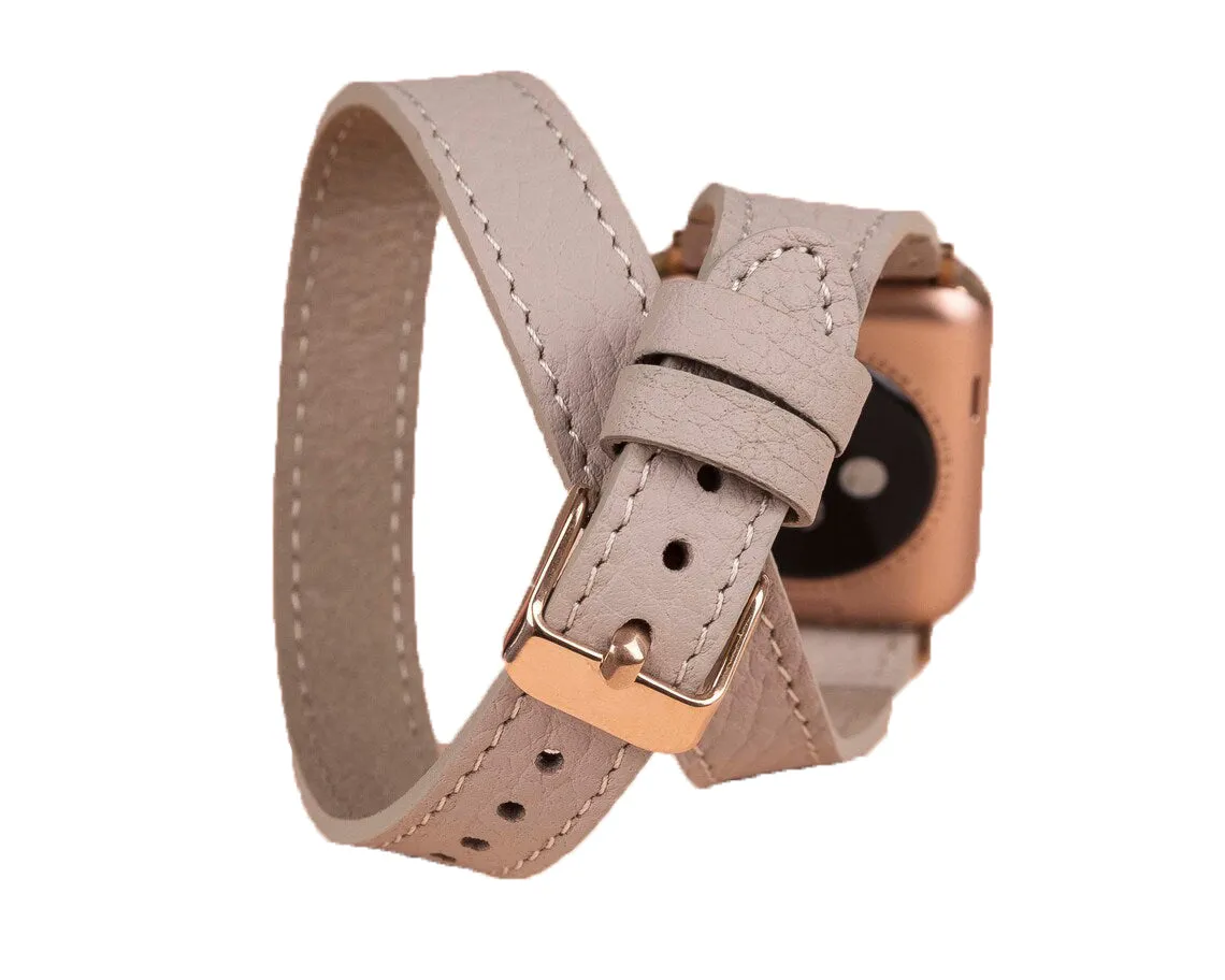 Oxford Double Leather Watch Band for Apple