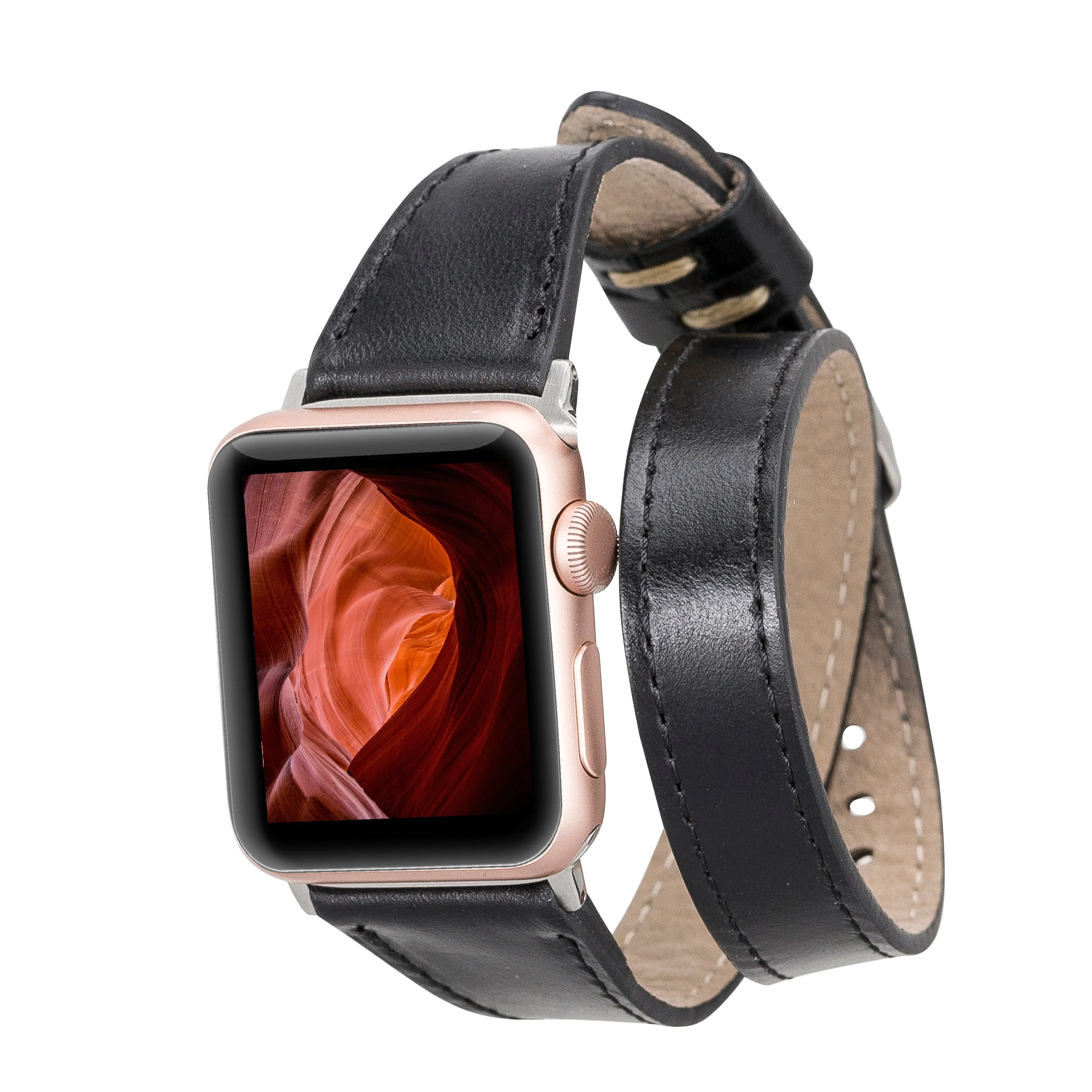 Oxford Double Leather Watch Band for Apple