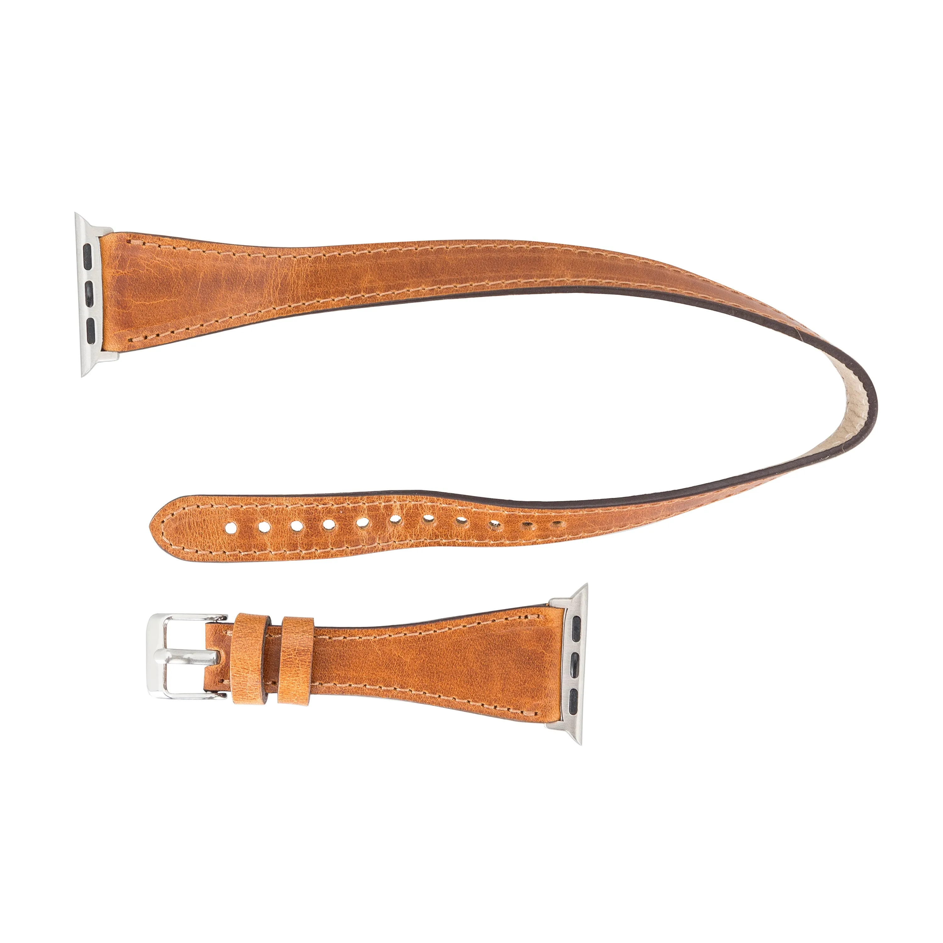 Oxford Double Leather Watch Band for Apple