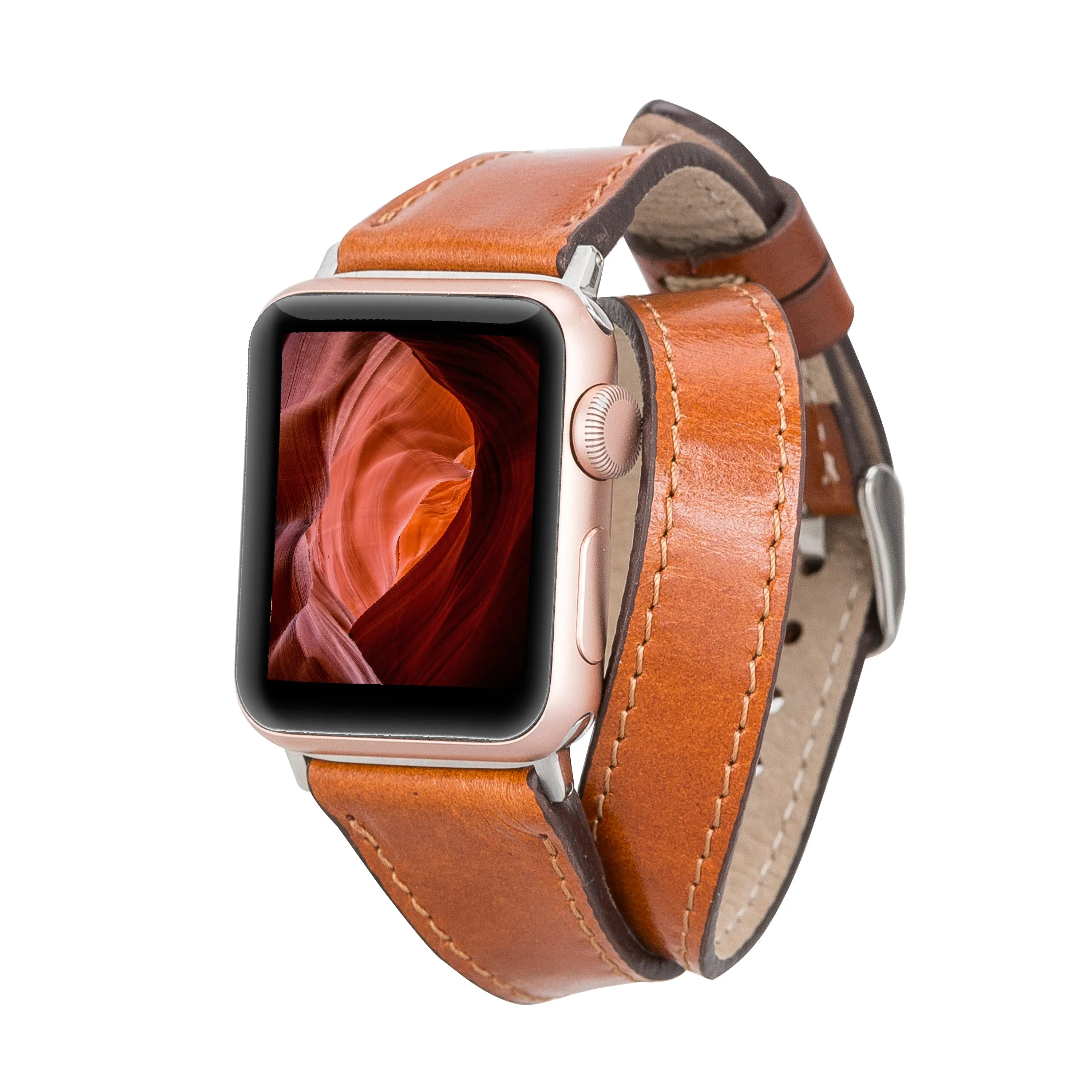 Oxford Double Leather Watch Band for Apple