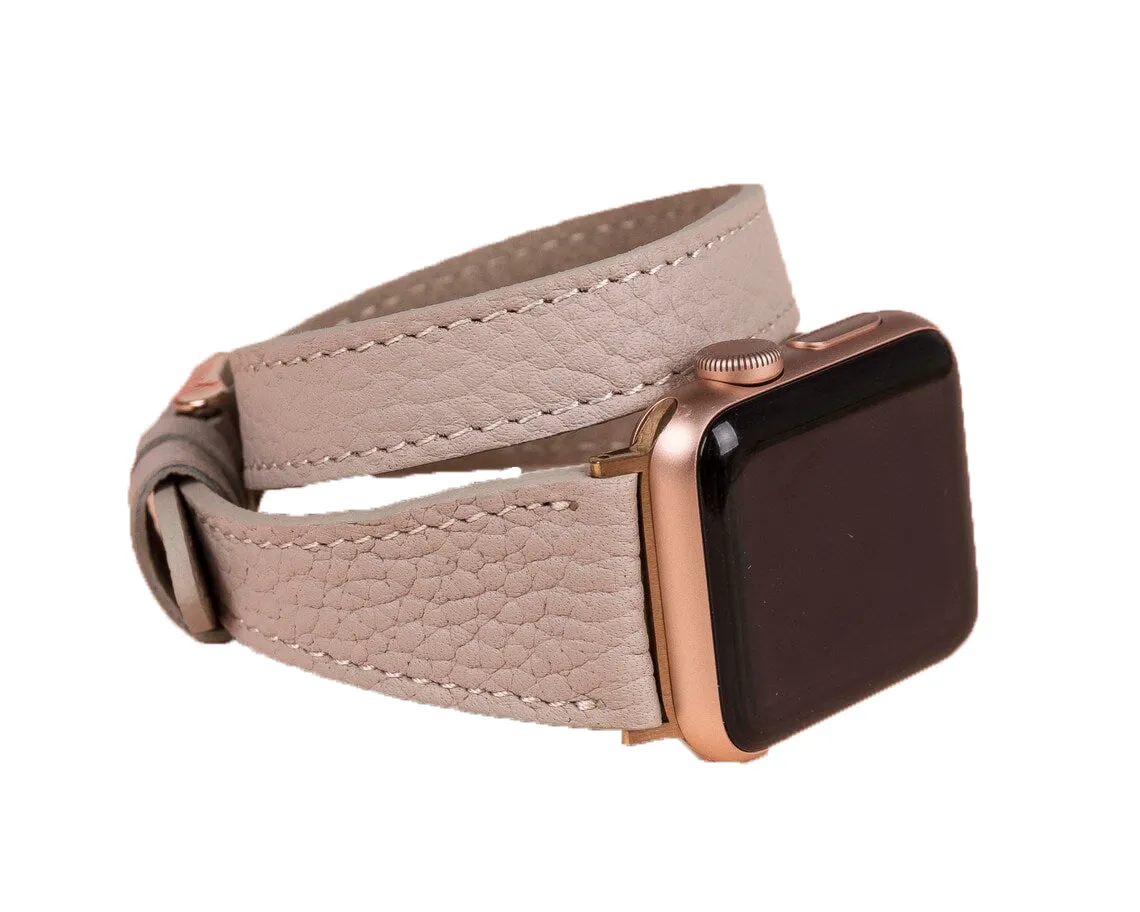 Oxford Double Leather Watch Band for Apple