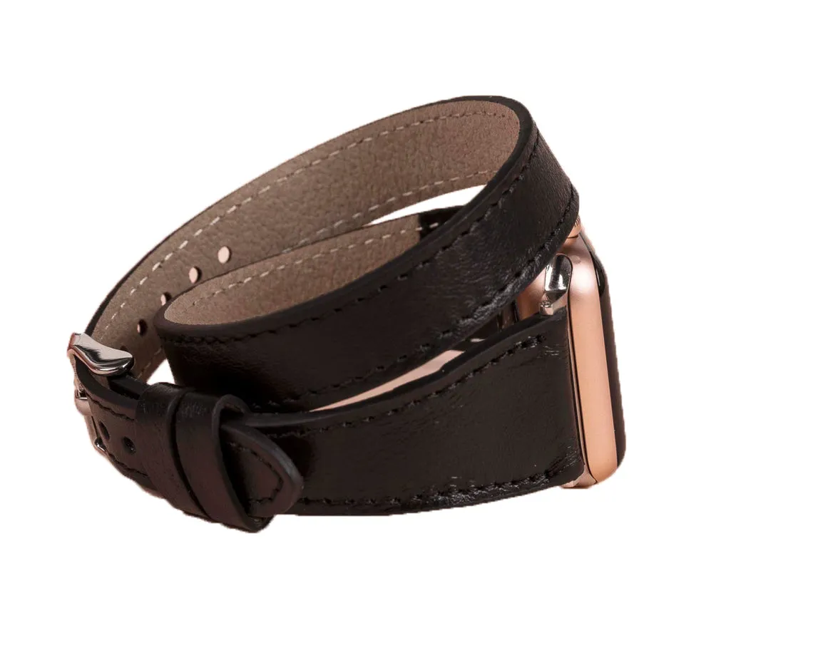 Oxford Double Leather Watch Band for Apple