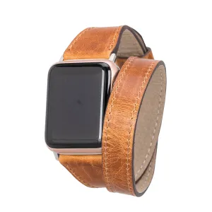 Oxford Double Leather Watch Band for Apple