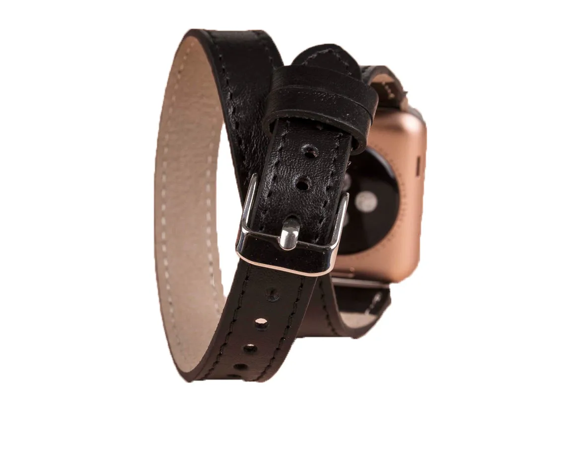 Oxford Double Leather Watch Band for Apple