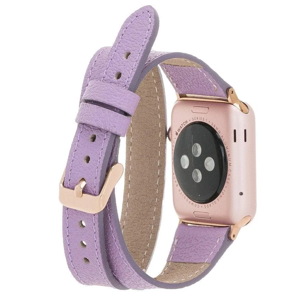 Oxford Double Leather Watch Band for Apple