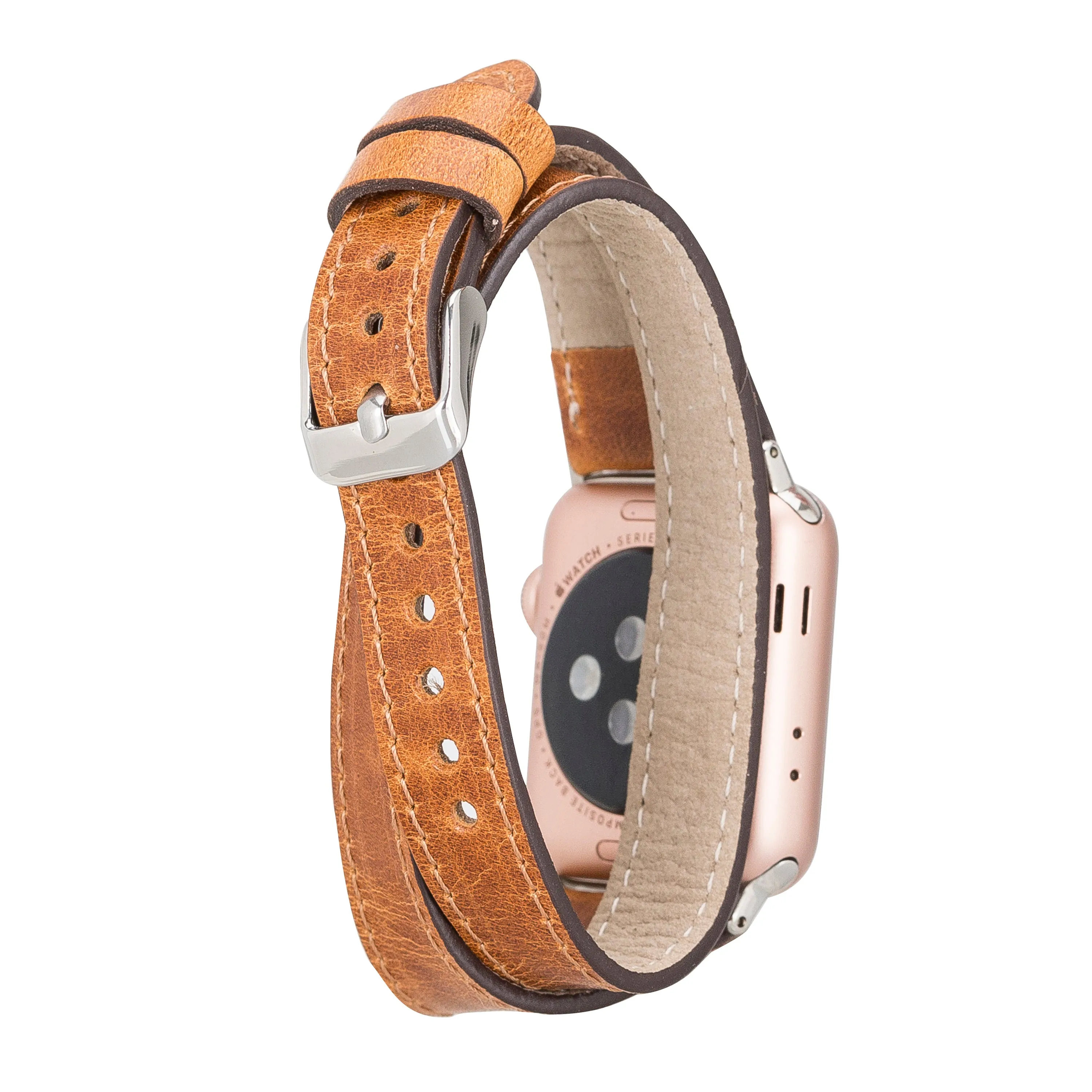 Oxford Double Leather Watch Band for Apple