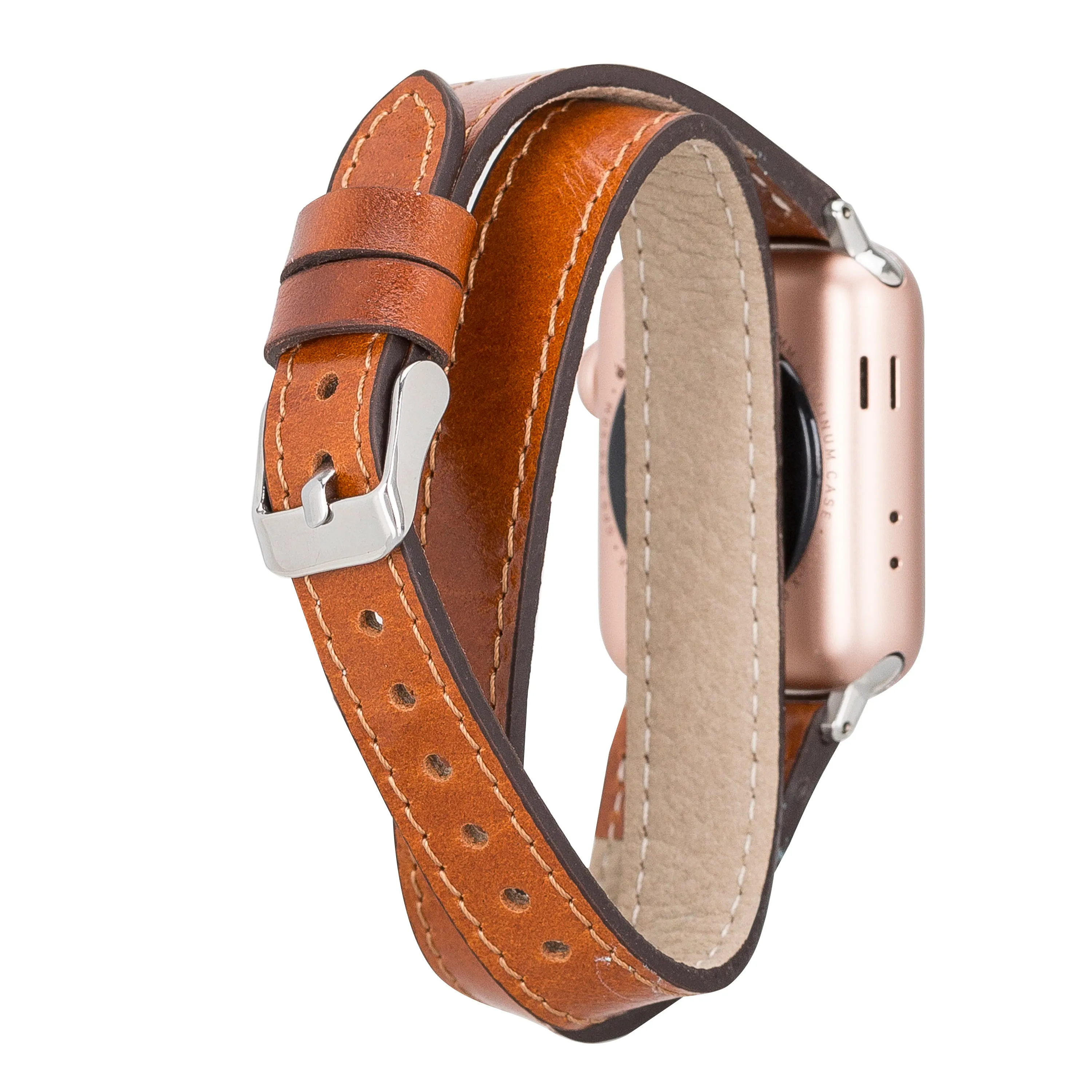 Oxford Double Leather Watch Band for Apple
