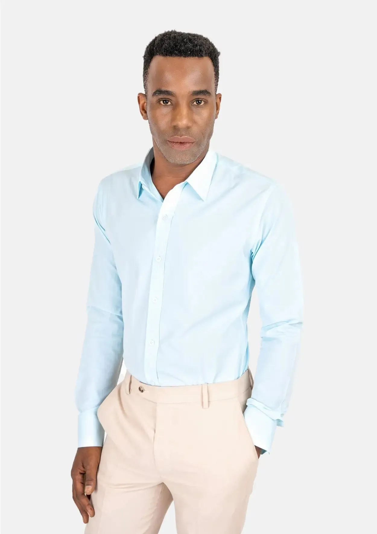 Pale Aqua End On End Shirt