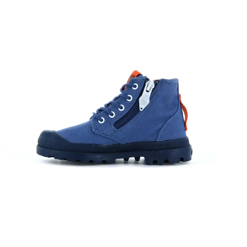 Palladium Lace up Boot kids- True navy