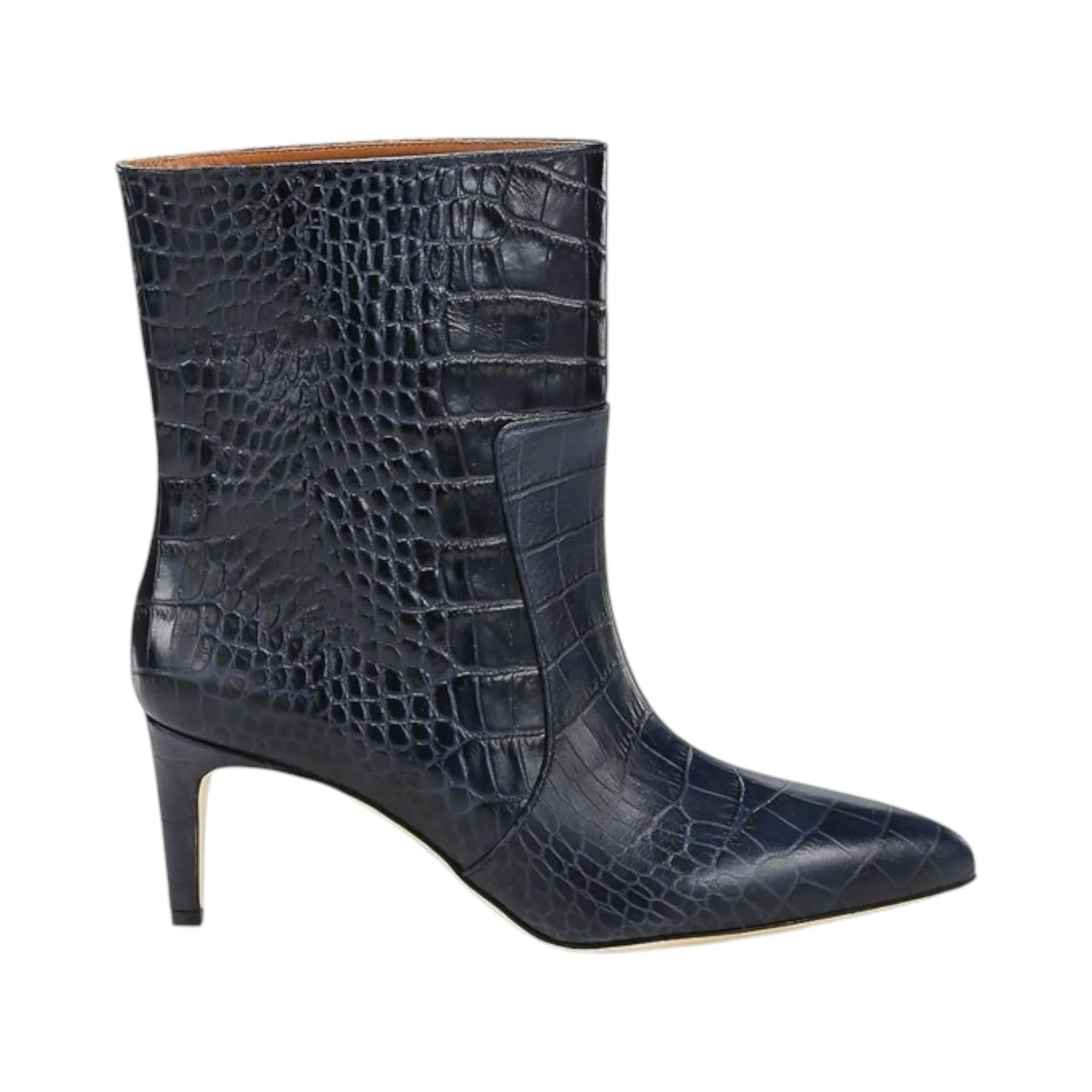 Paris Texas Shoes, Navy Croc Embossed Boots (size 36.5)