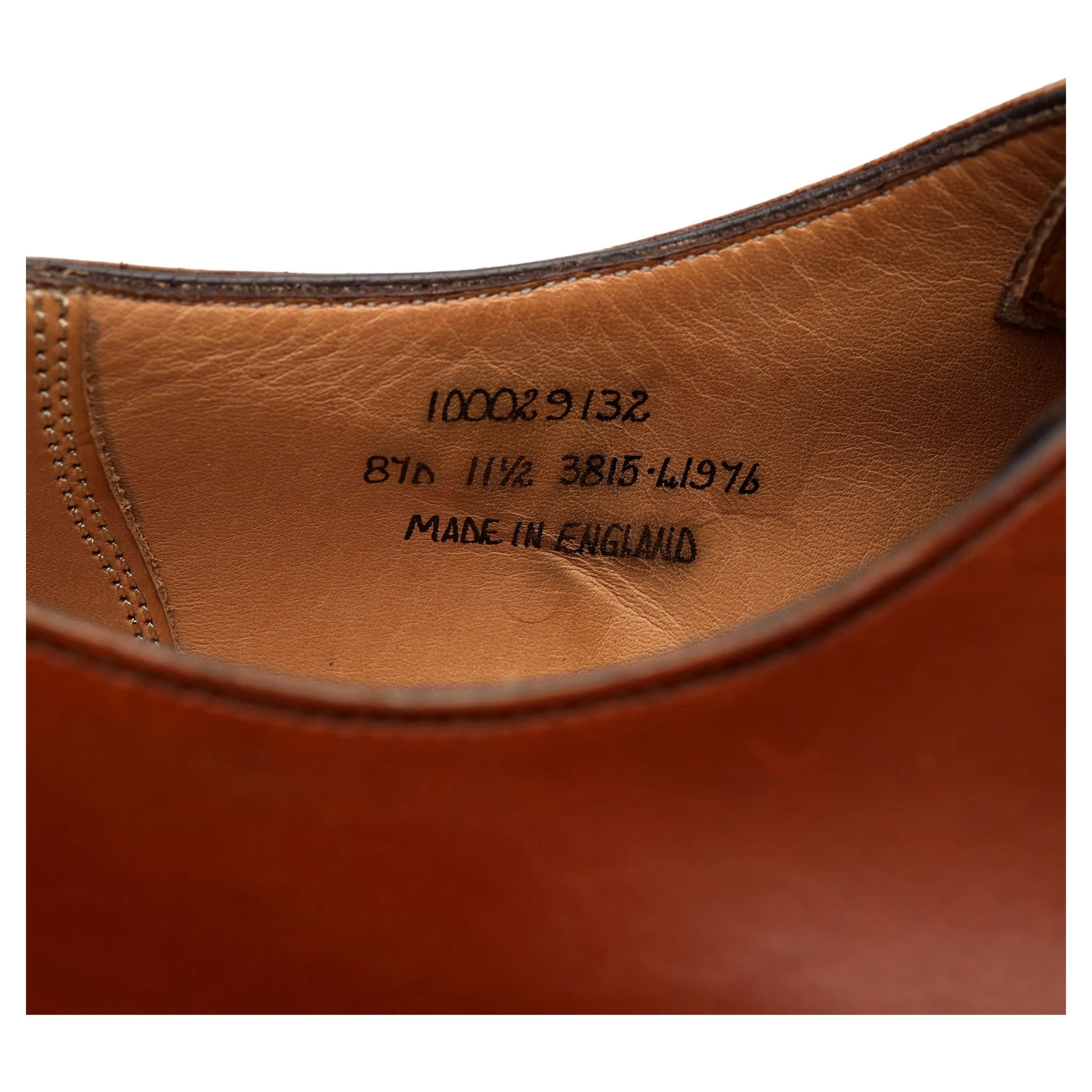 Peal & Co Tan Brown Leather Oxford UK 11 US 11.5 D