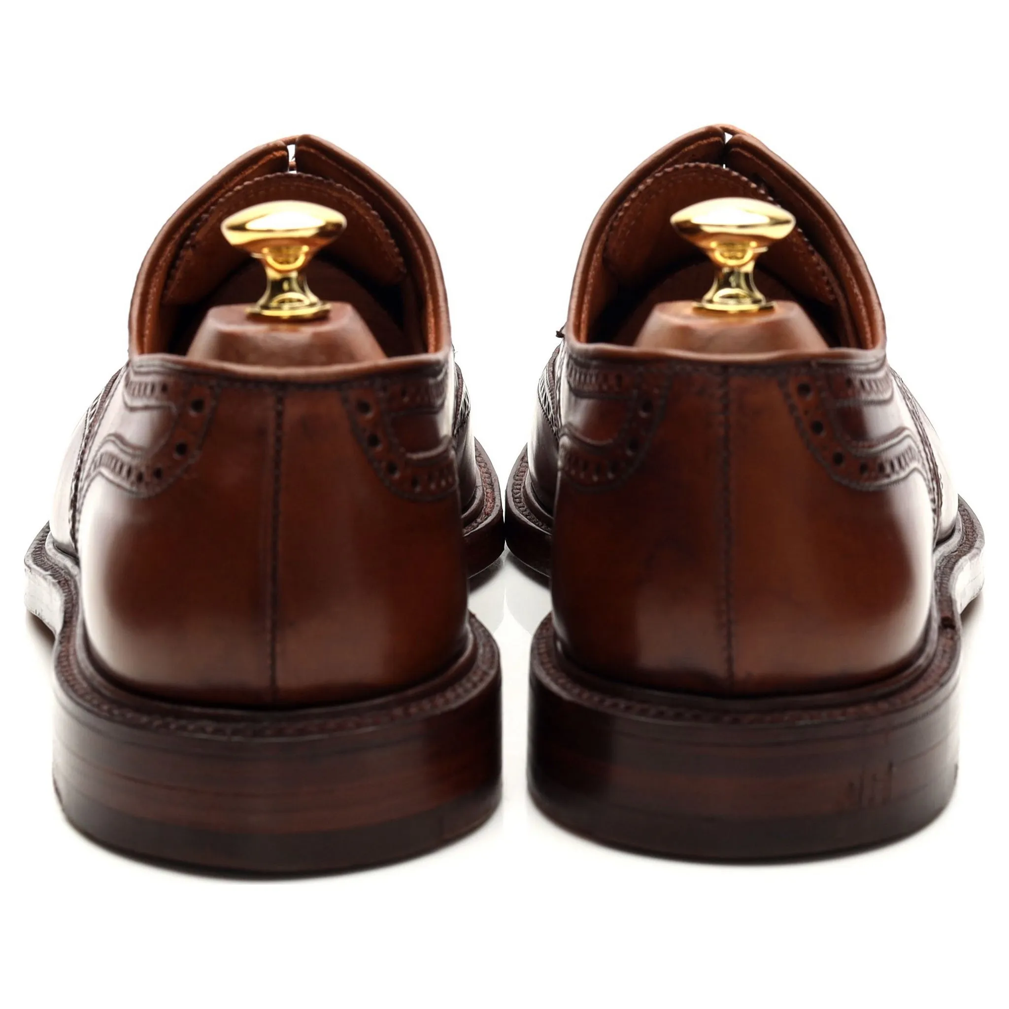 'Pembroke' Brown Whisky Cordovan Leather Derby Brogue UK 9.5 E