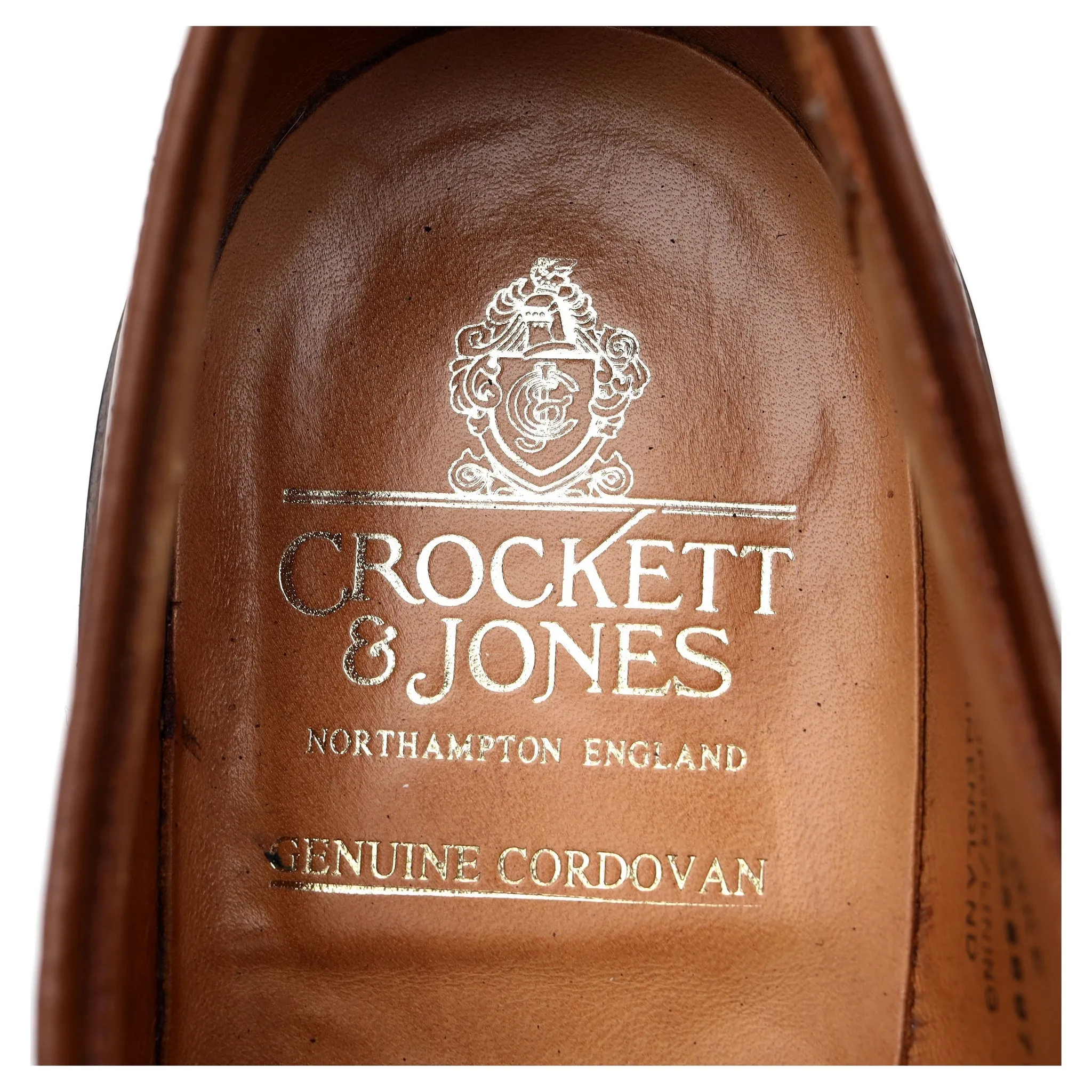 'Pembroke' Brown Whisky Cordovan Leather Derby Brogue UK 9.5 E