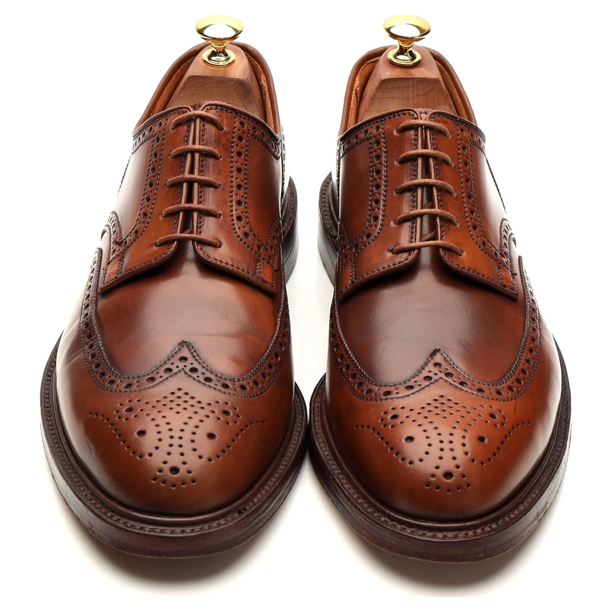'Pembroke' Brown Whisky Cordovan Leather Derby Brogue UK 9.5 E