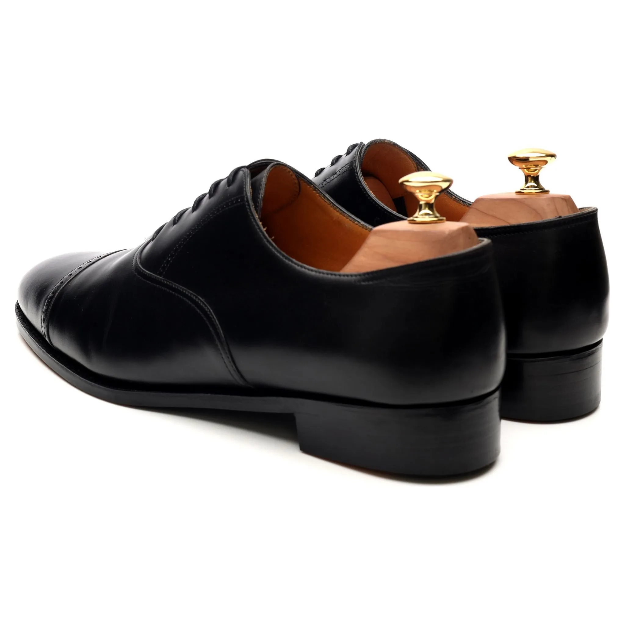'Philip' Black Leather Oxford UK 10 E