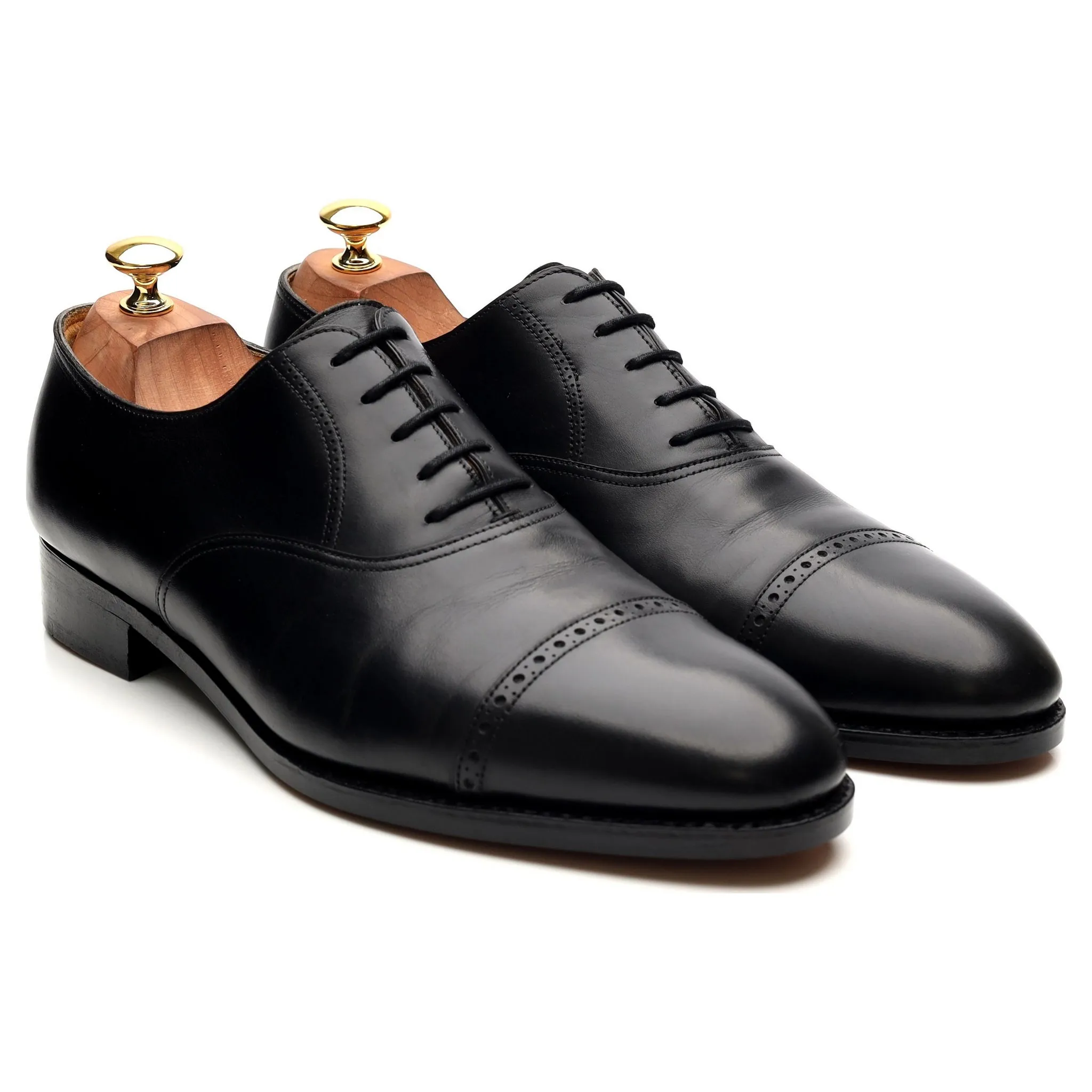 'Philip' Black Leather Oxford UK 10 E