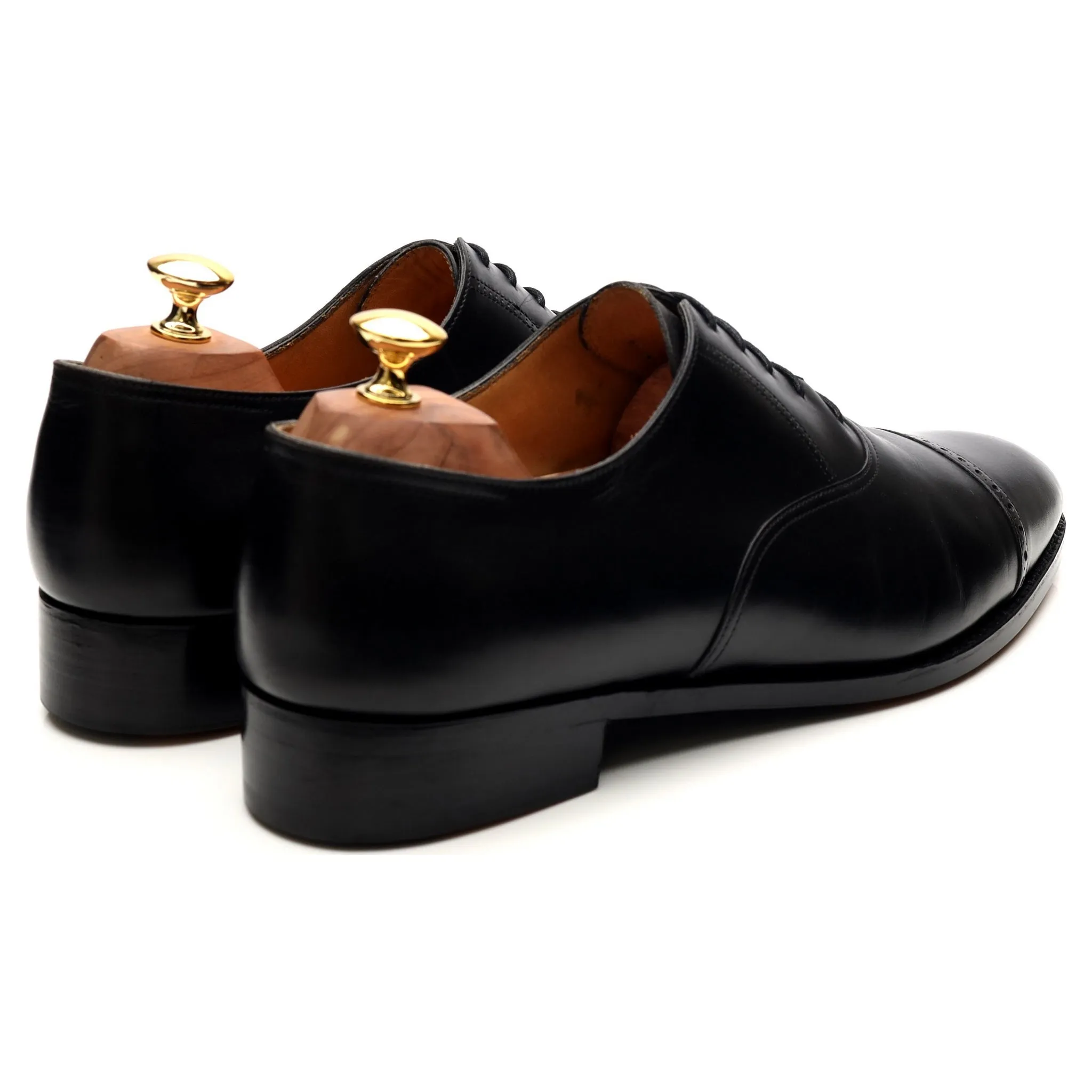 'Philip' Black Leather Oxford UK 10 E