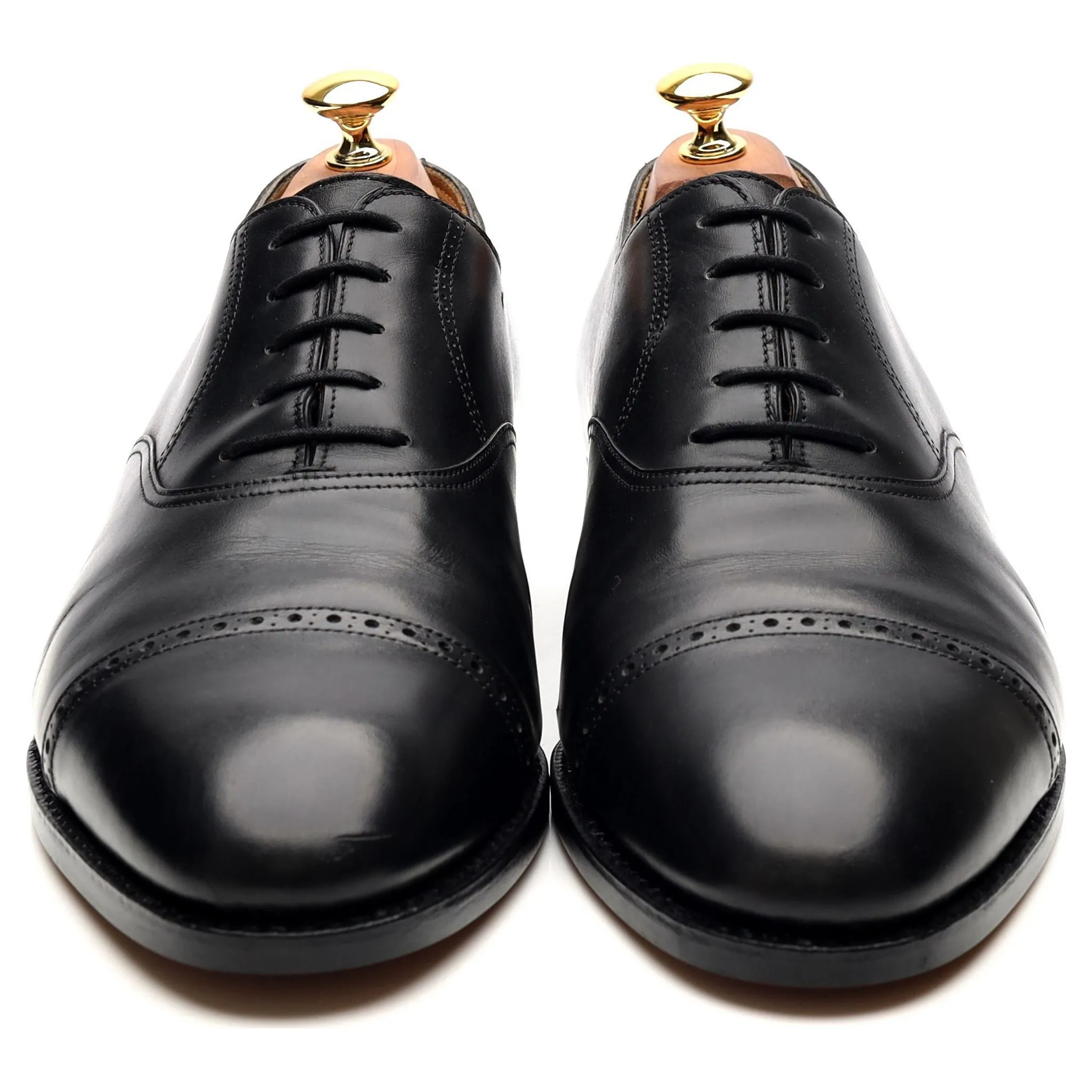 'Philip' Black Leather Oxford UK 10 E