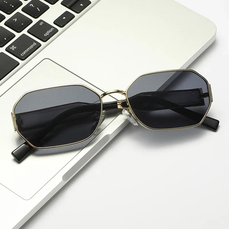Polygon Metal Driving Shades UV400 Punk Sunglasses