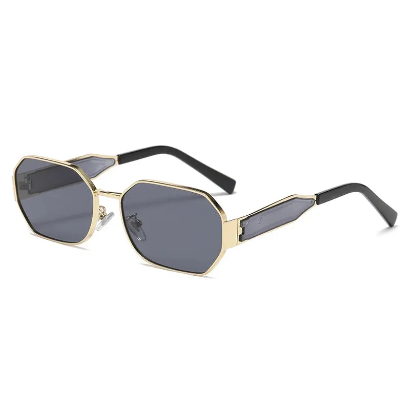 Polygon Metal Driving Shades UV400 Punk Sunglasses