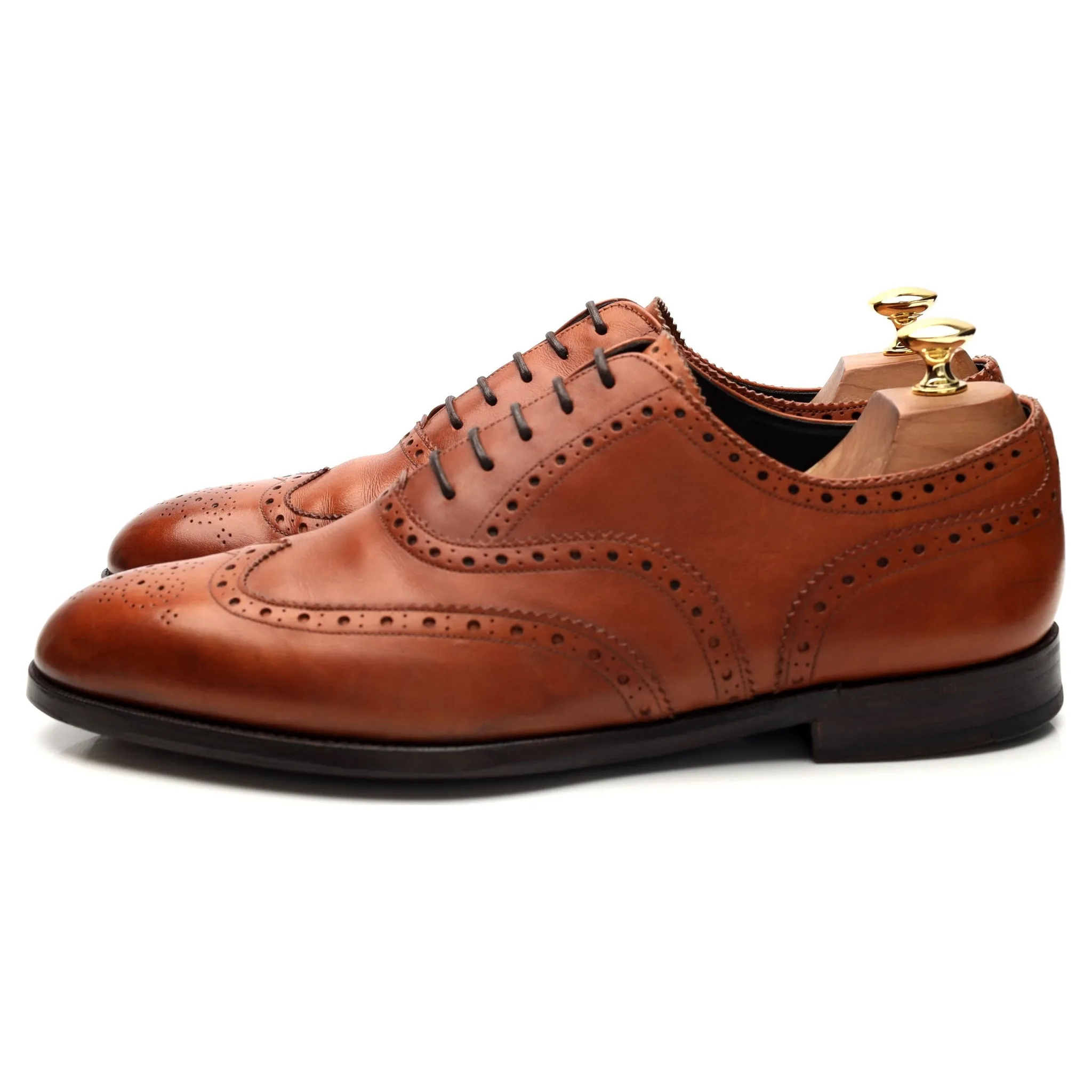 Poulson Skone & Co Tan Leather Oxford Brogue UK 10.5 E