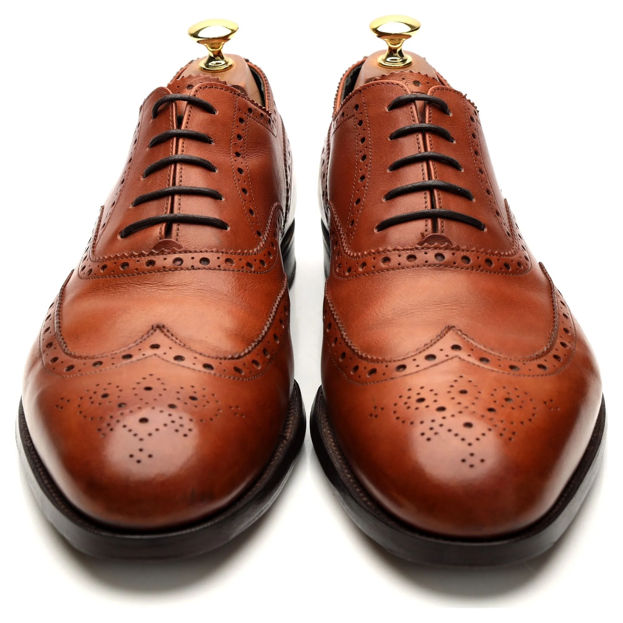 Poulson Skone & Co Tan Leather Oxford Brogue UK 10.5 E