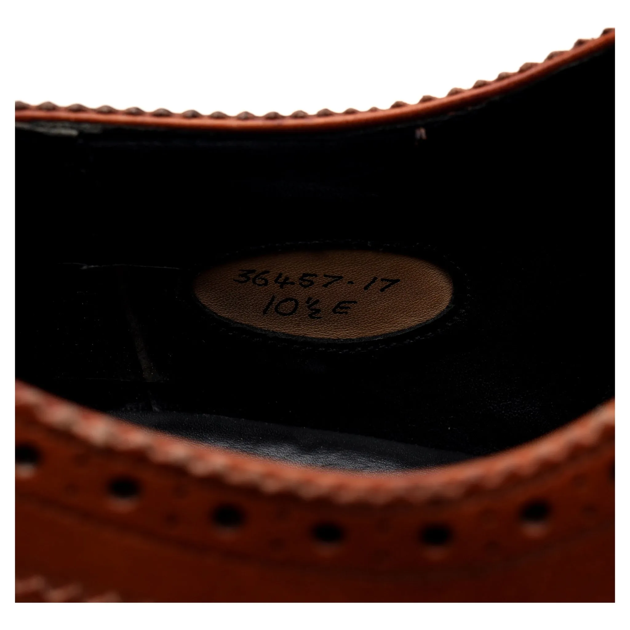 Poulson Skone & Co Tan Leather Oxford Brogue UK 10.5 E