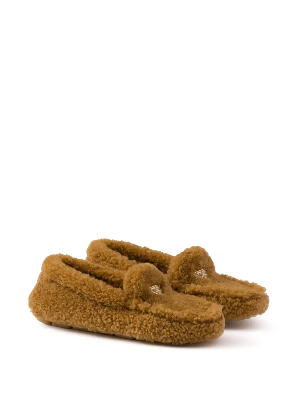 Prada shearling driving shoes