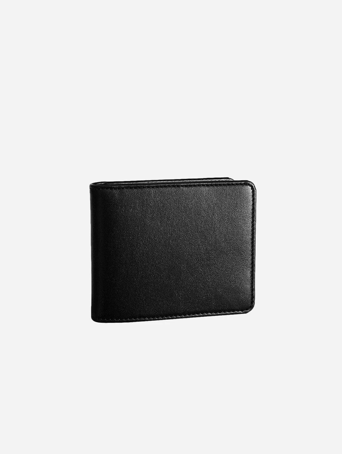 Premium Apple Leather Classic Bi-fold Wallet | Black